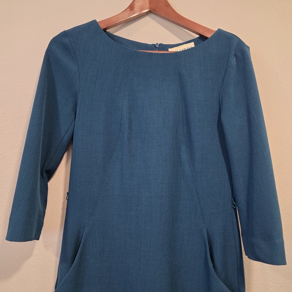MM LaFleur Etsuko Deep Teal Midi Sheath Dress - Picture 4 of 8